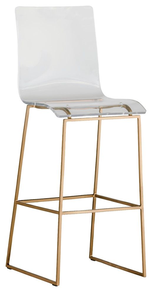 acrylic gold bar stool