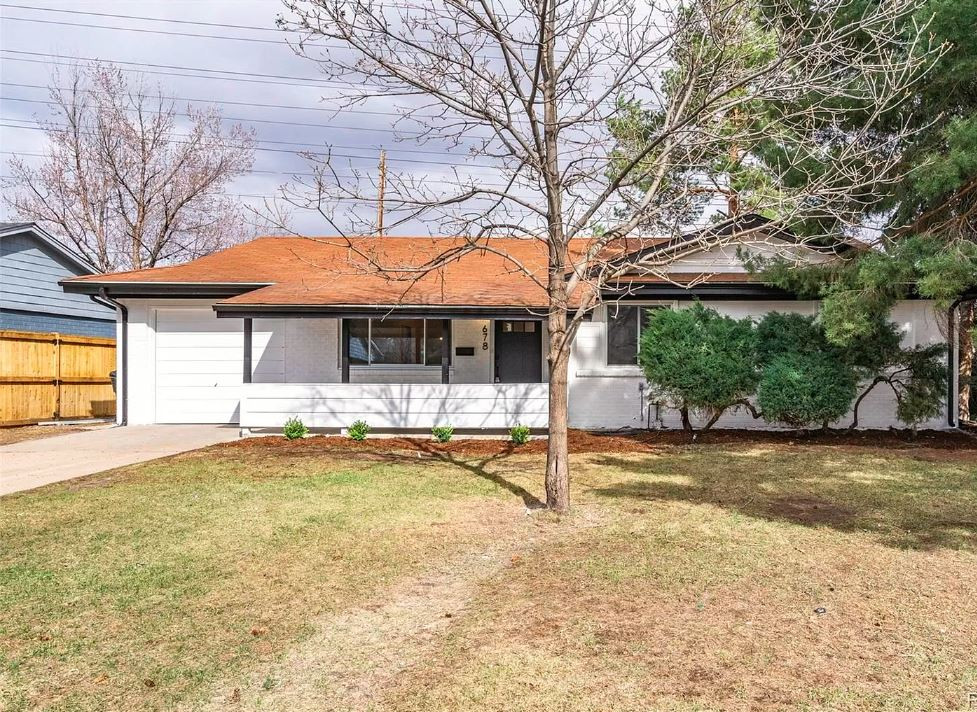 White Exterior Painting W/ Black Trim Denver, CO