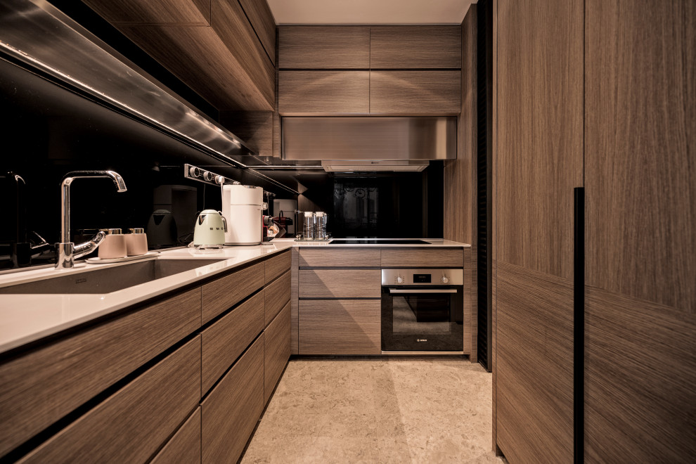 Contemporary kitchen in Singapore.