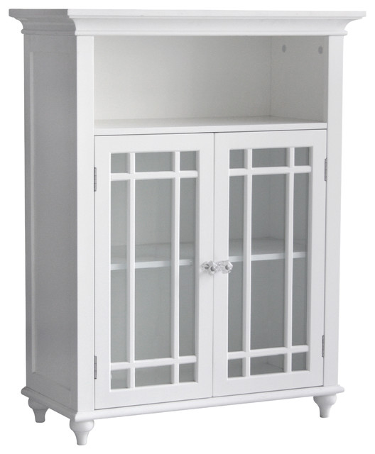 Elegant Home Fashions Neal 2 Door Floor Cabinet In White