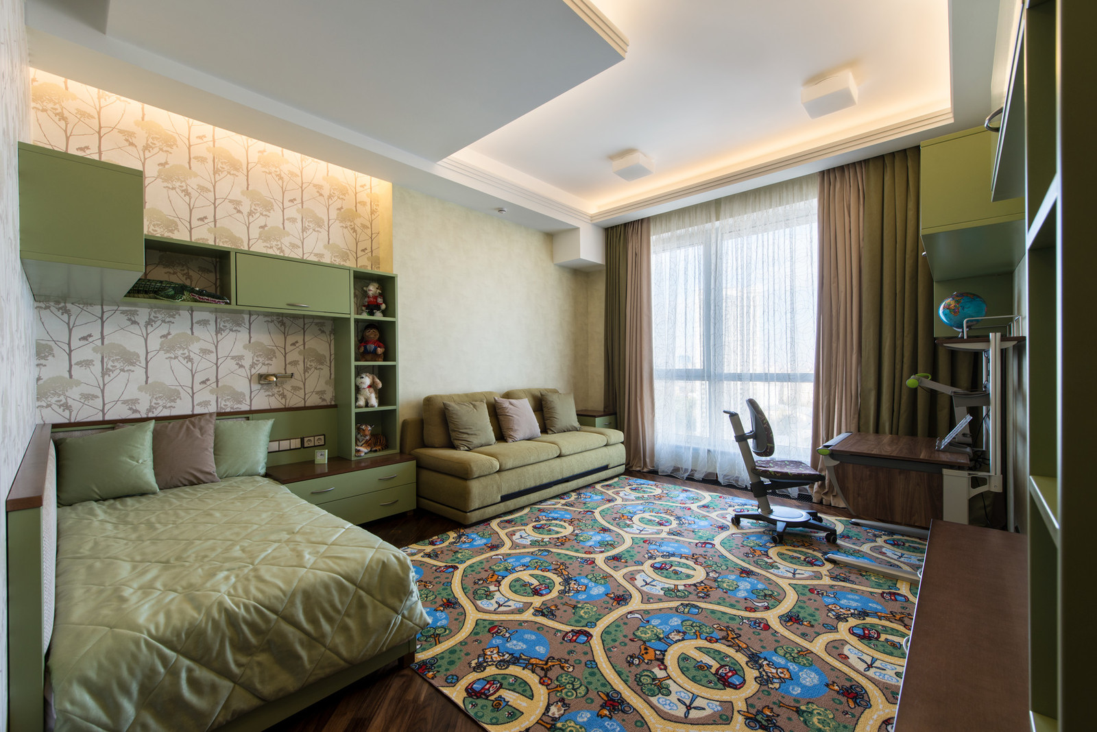 Зеленая детская - комната младшего сына