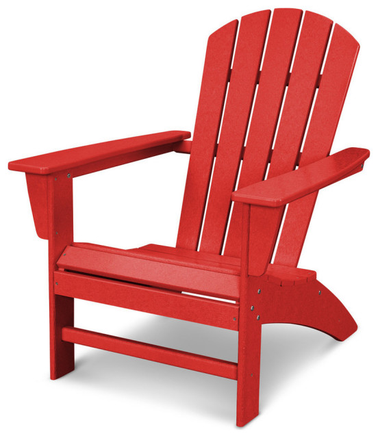 Nautical Adirondack Chair, Sunset Red