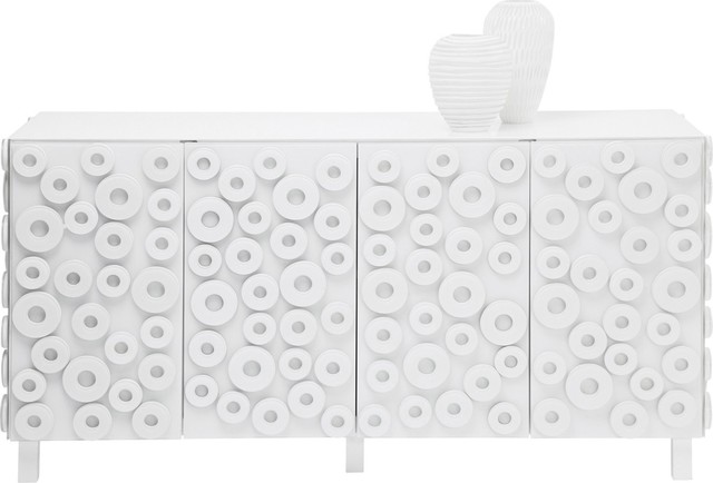 Sideboard White Rings 4 T&uuml;ren modern-kommoden