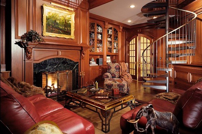Traditional family room in New York.