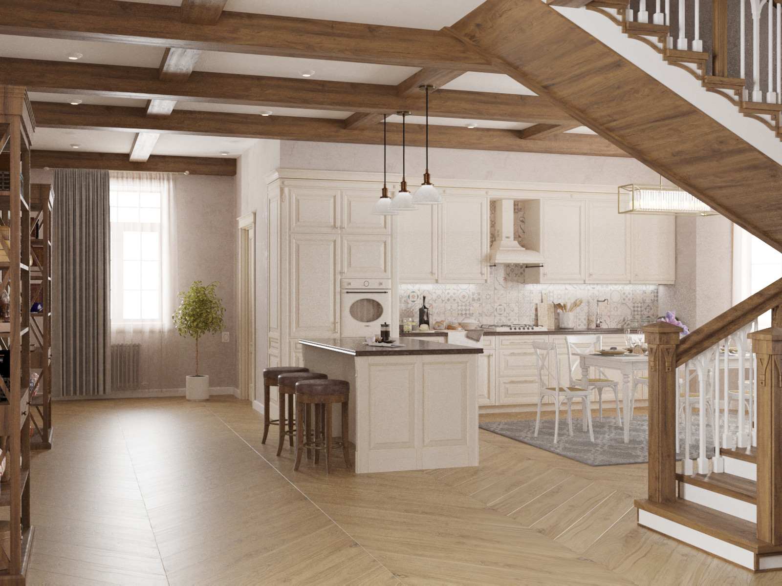 Дизайн частного дома в стиле шале