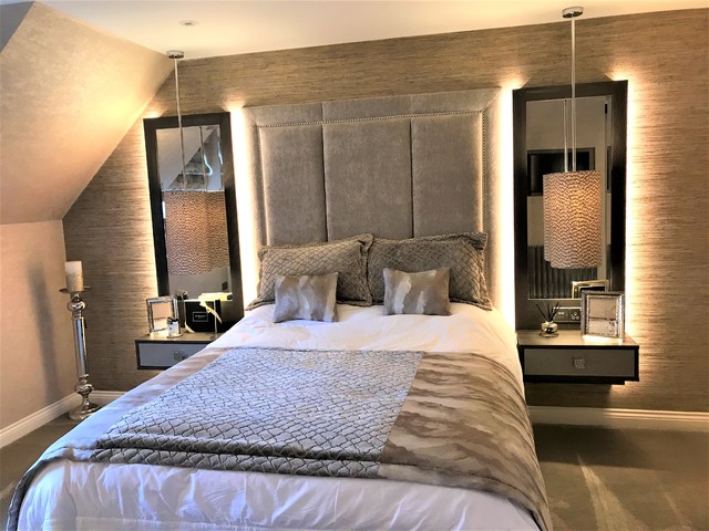 Luxury Dressing Room And Bedroom Contemporary Bedroom