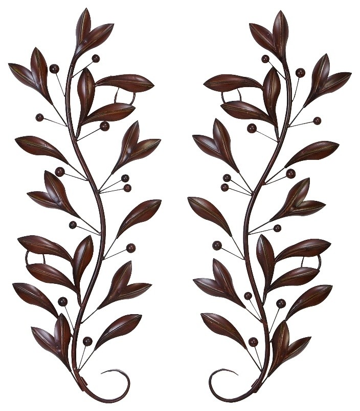 Traditional Brown Metal Wall Decor 63048 - Contemporary - Metal Wall