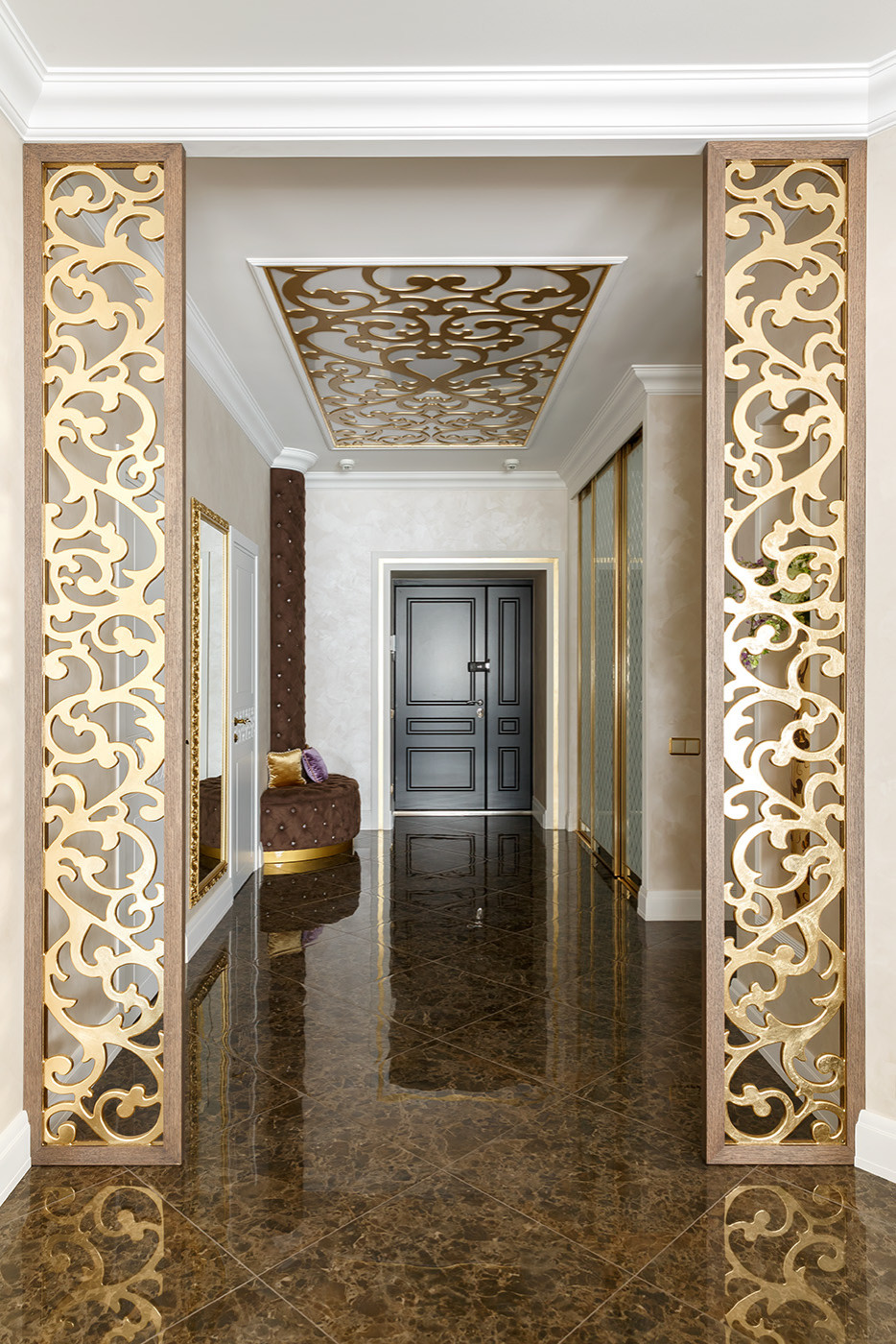 Мебель и мягкие стеновые панели для проекта дизайнера Натальи Резцовой