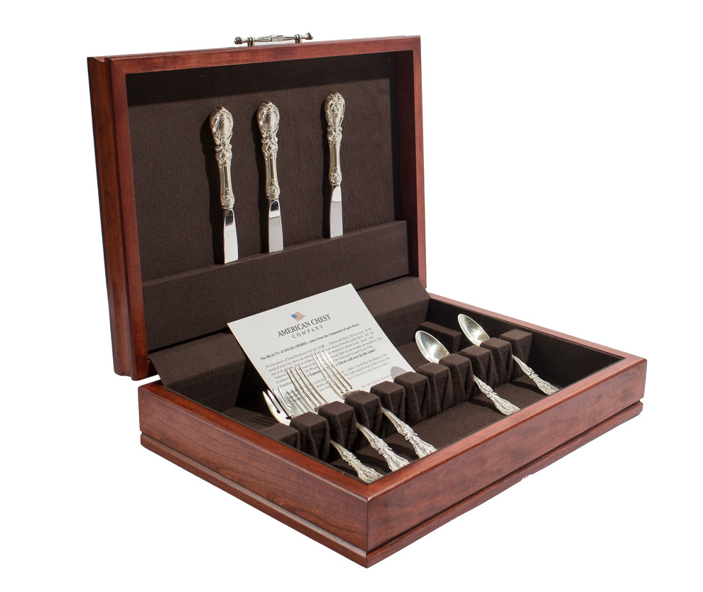 Traditions Flatware Chest Solid American Hardwood With Anti