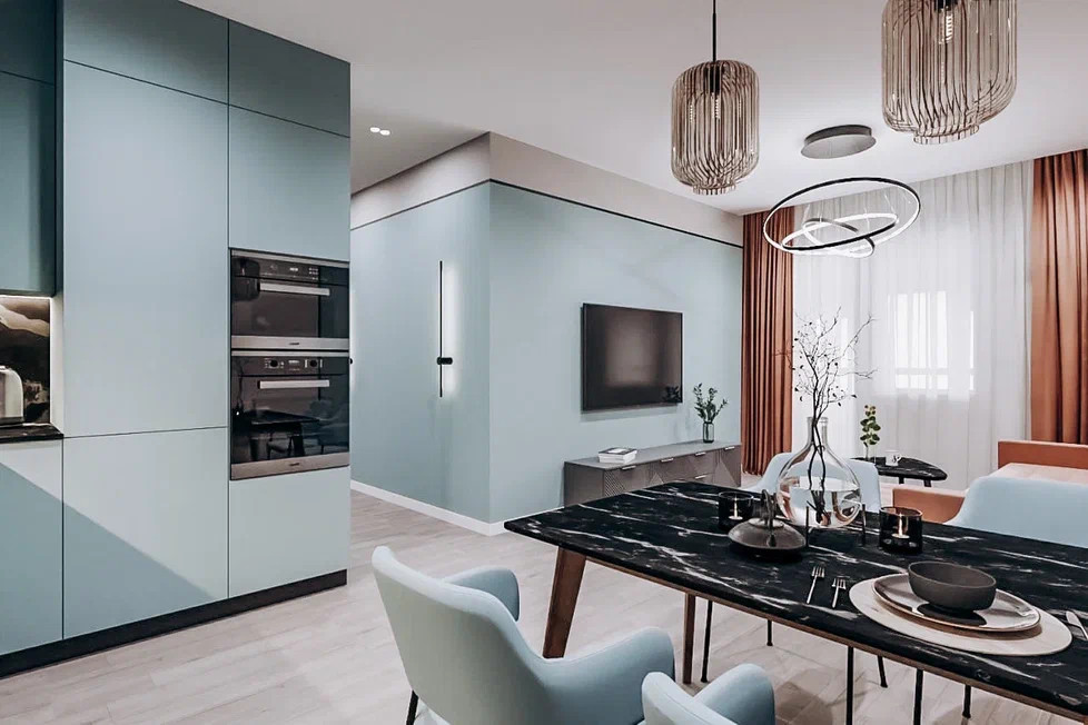 Планировка 3-х комнатной квартиры в современном стиле