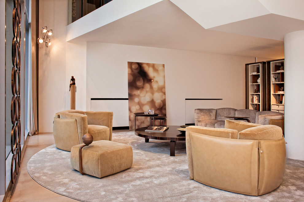 Inspiration for a contemporary family room in Cologne.