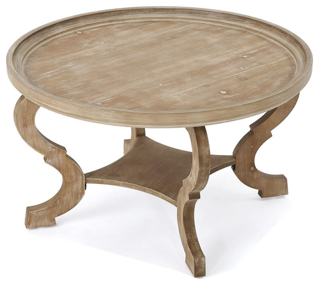 traditional round coffee table