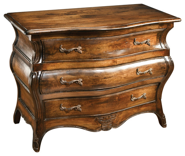 3 Drawer Bombe Chest Traditional Accent Chests And Cabinets