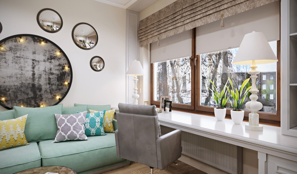 Рабочее место в гостиной