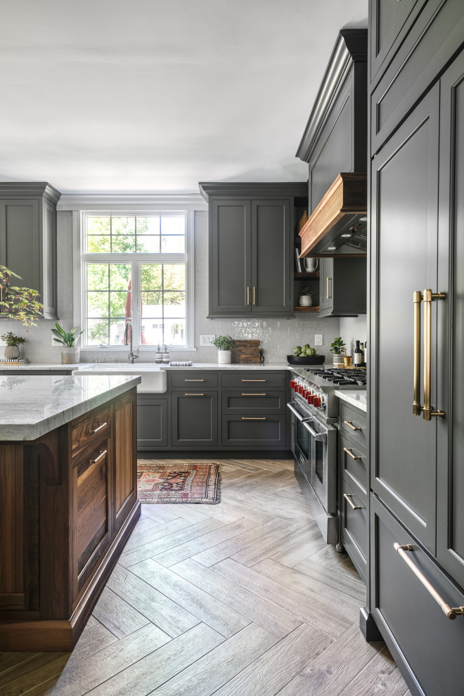 Arts and crafts kitchen photo in New York