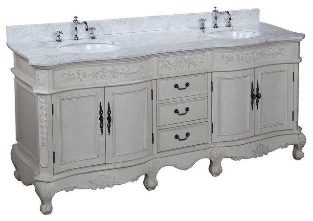 Versailles Cream Bath Vanity Traditional Bathroom Vanities And Versailles Cream Bath Vanity 72 Top Carrara Marble Double