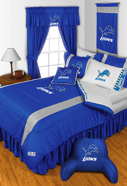 nfl detroit lions bedding and room decorations - traditional