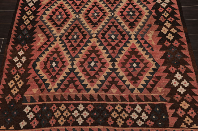 Rust Rose Rug Rose Rust Color Persian Rug, 4'9