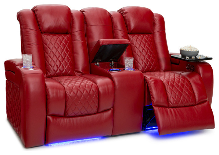 Seatcraft Anthem Home Theater Seating Leather Power Recline Loveseat