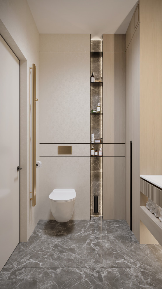 3к студия монохромный интерьер в стиле Современной классики