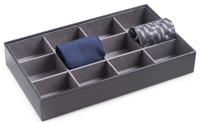 Open Face 12 Tie Storage Case Contemporary Dresser Valets And Open Face 12 Tie Storage Case Contemporary Dresser Valets And Organizers By Bey Berk International