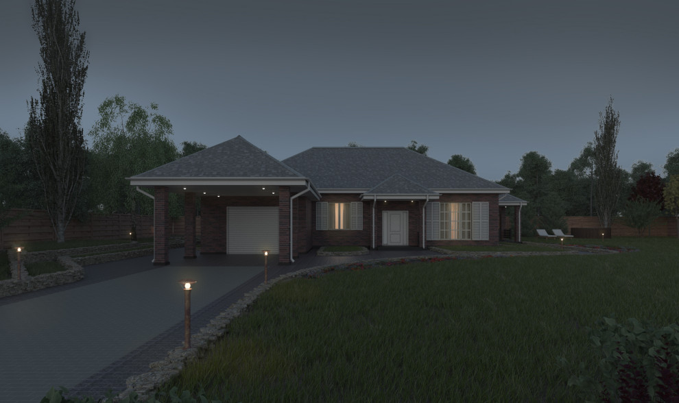 Одноэтажный жилой дом