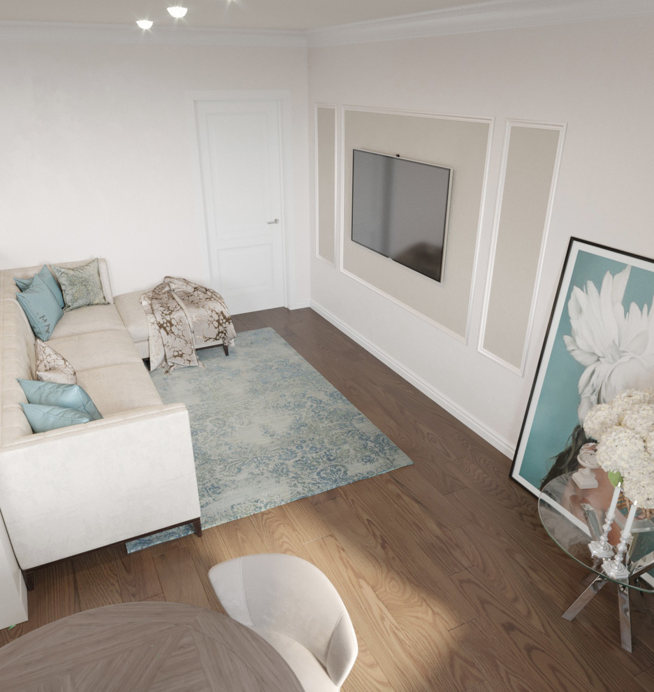 Дизайн однокомнатной квартиры в стиле современная классика