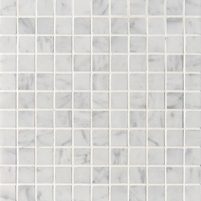 White Carrara C Honed Marble Mosaics