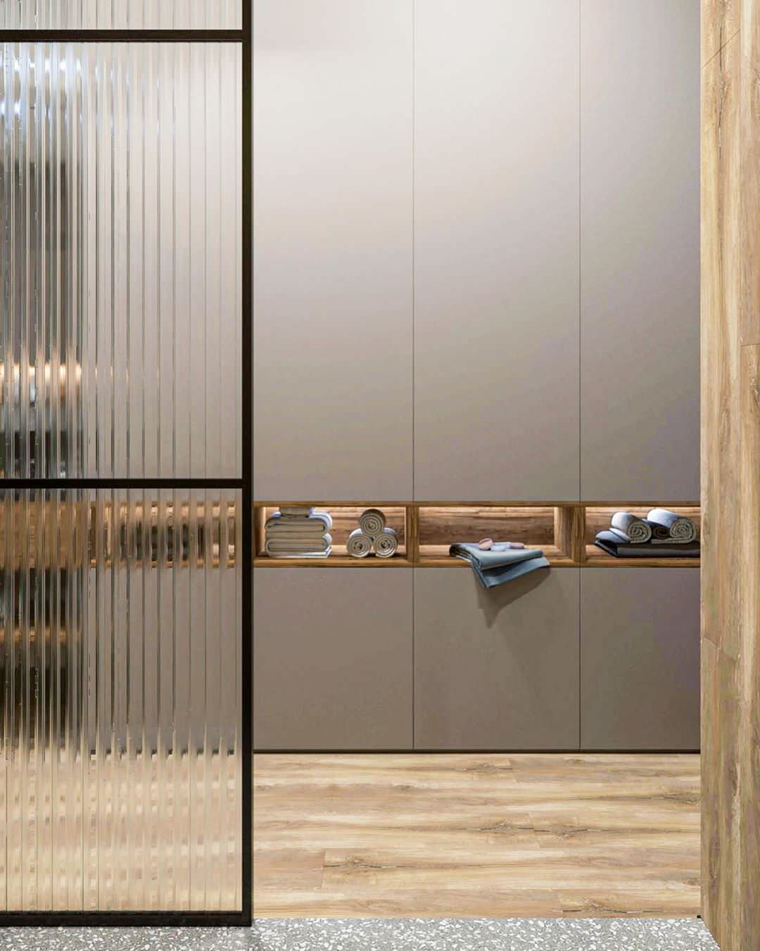 Дизайн-проект ванной в эко стиле и лофте в квартире во Владивостоке