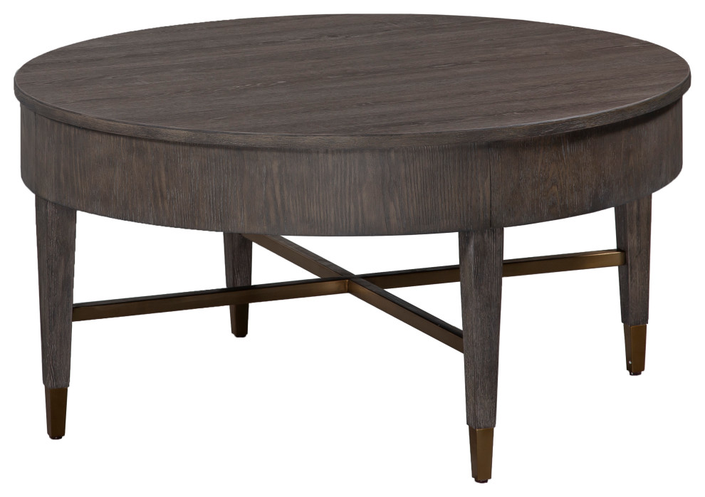 La Jolla Round Cocktail Table Transitional Coffee Tables by
