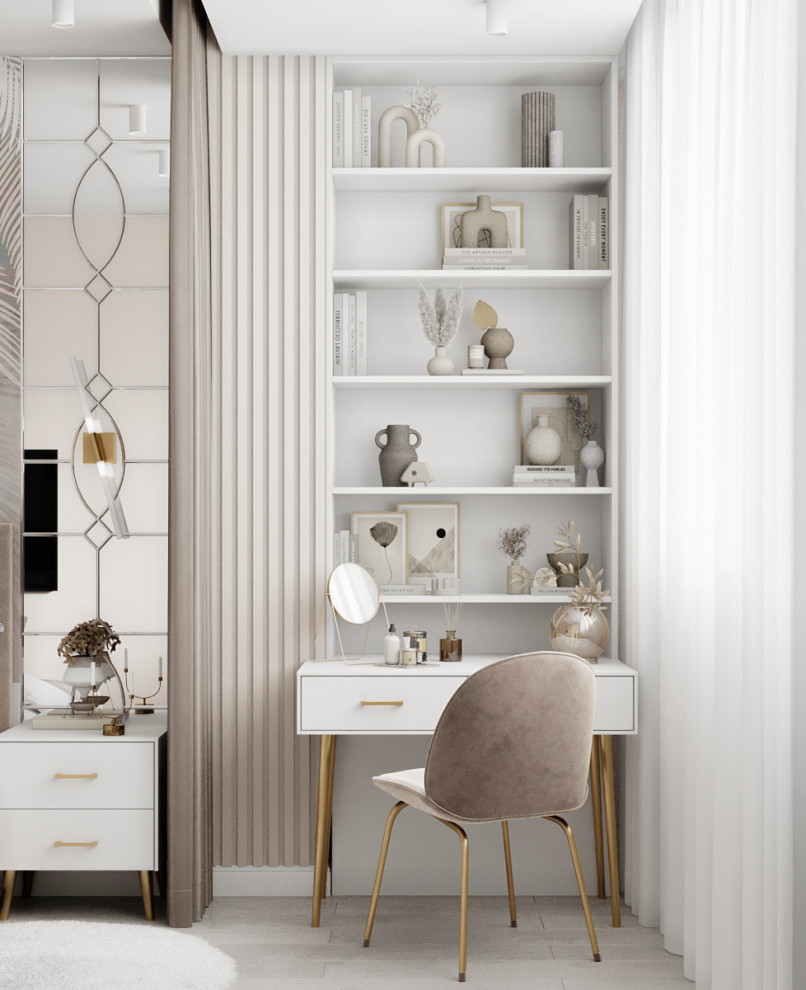 Квартира с гостиной с элементами ар-деко в современной интерпретации