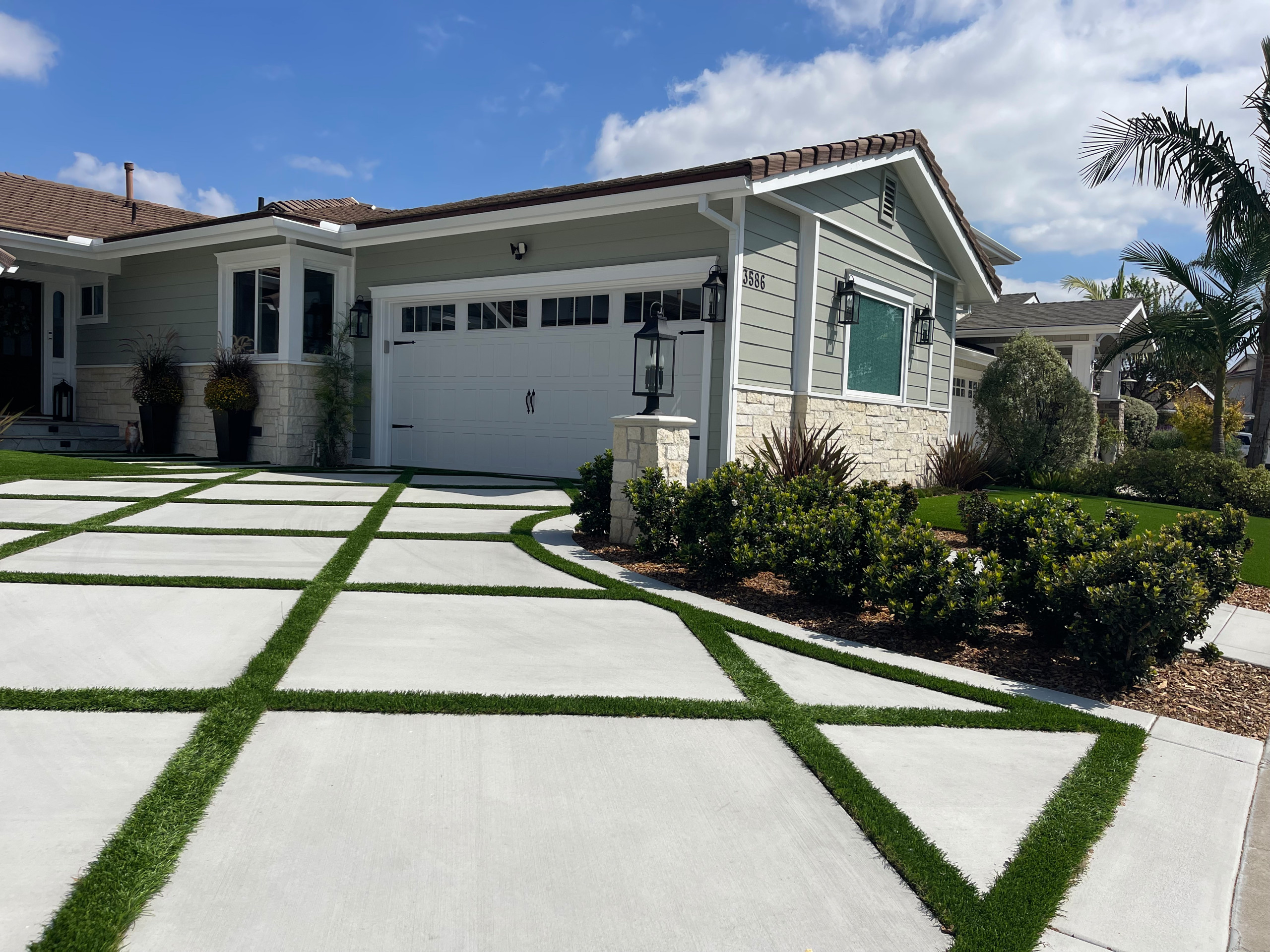 Front Yard and Driveway Remodel ValVerde Home - Rueff