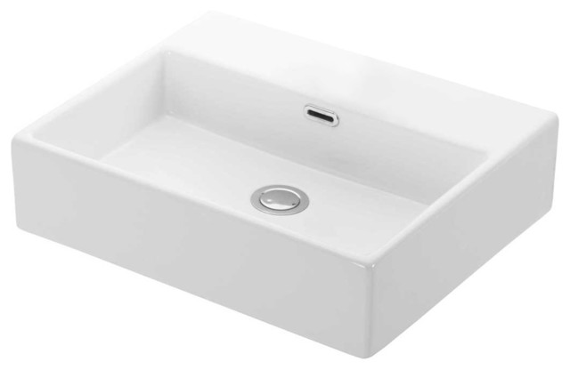 Quattro Ceramic Wall Mounted Countertop Bathroom Sink Contemporary Quattro Ceramic Wall Mounted Countertop Bathroom Sink No Faucet Hole