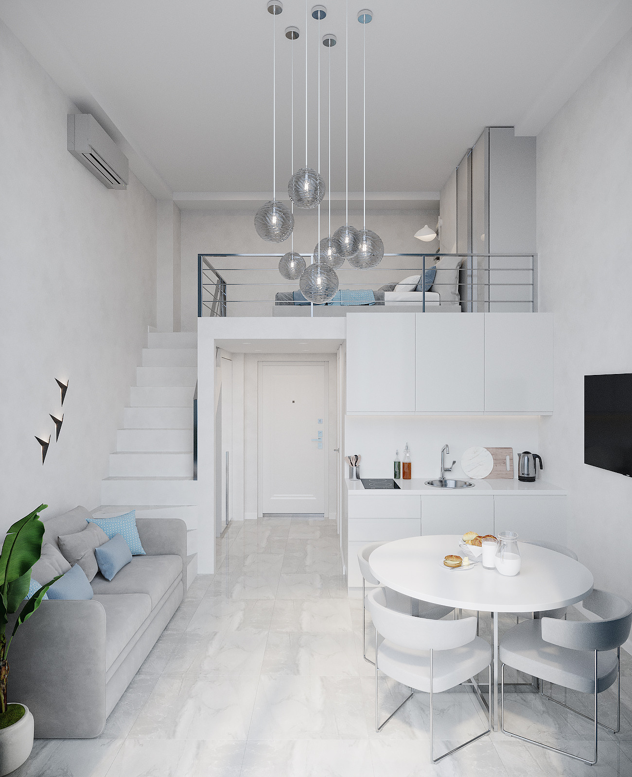 Студия с антресолью под сдачу. 2022 год