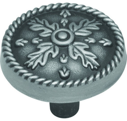 Hickory Hardware Chartres Collection Knob, 1-1/4" Dia. - Satin Pewter Antique