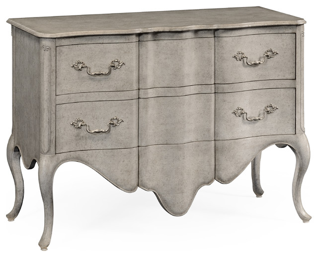 Peble Gray French Provincial Style Chest Of Drawers