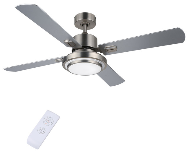 52 4 Blade Ceiling Fan With Led Light, 4 Blade Ceiling Fans With Led Light And Remote Control
