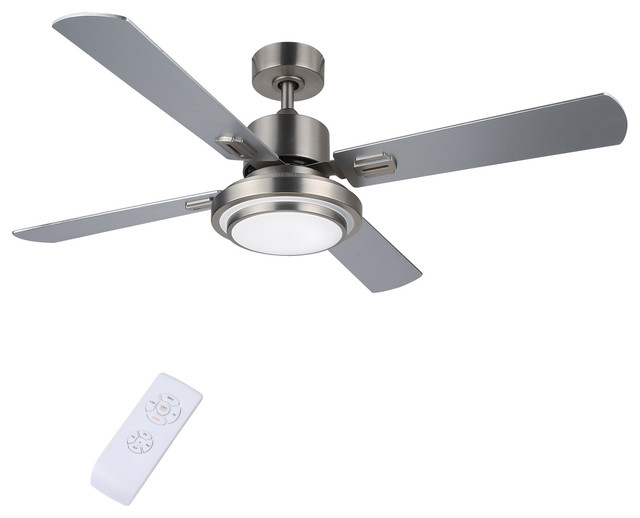 52 Ceiling Fan With Led Light And Remote Control Transitional