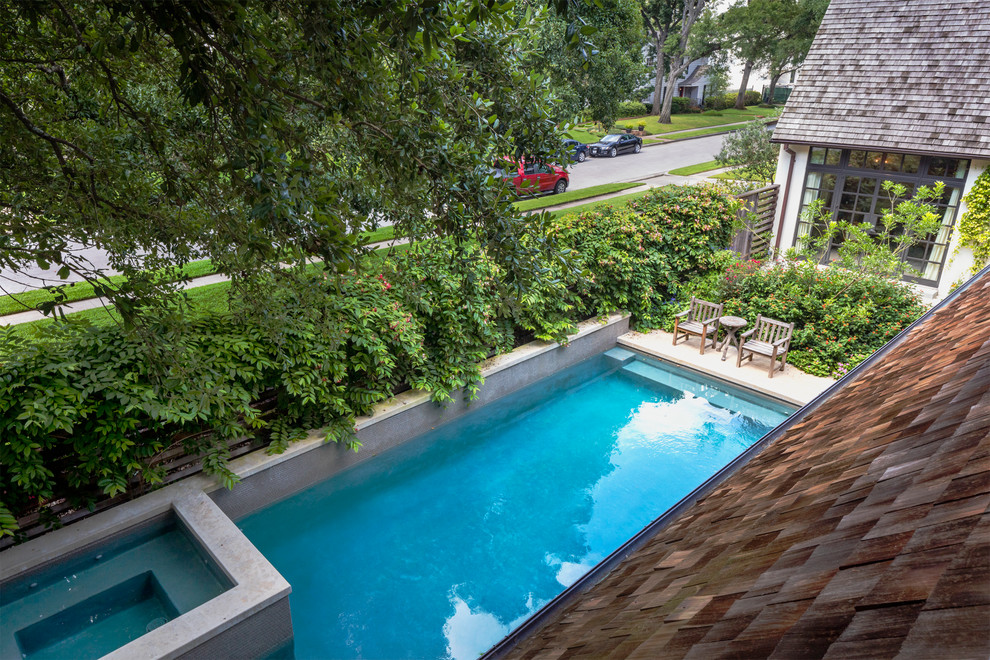 This is an example of a large arts and crafts pool in Houston.