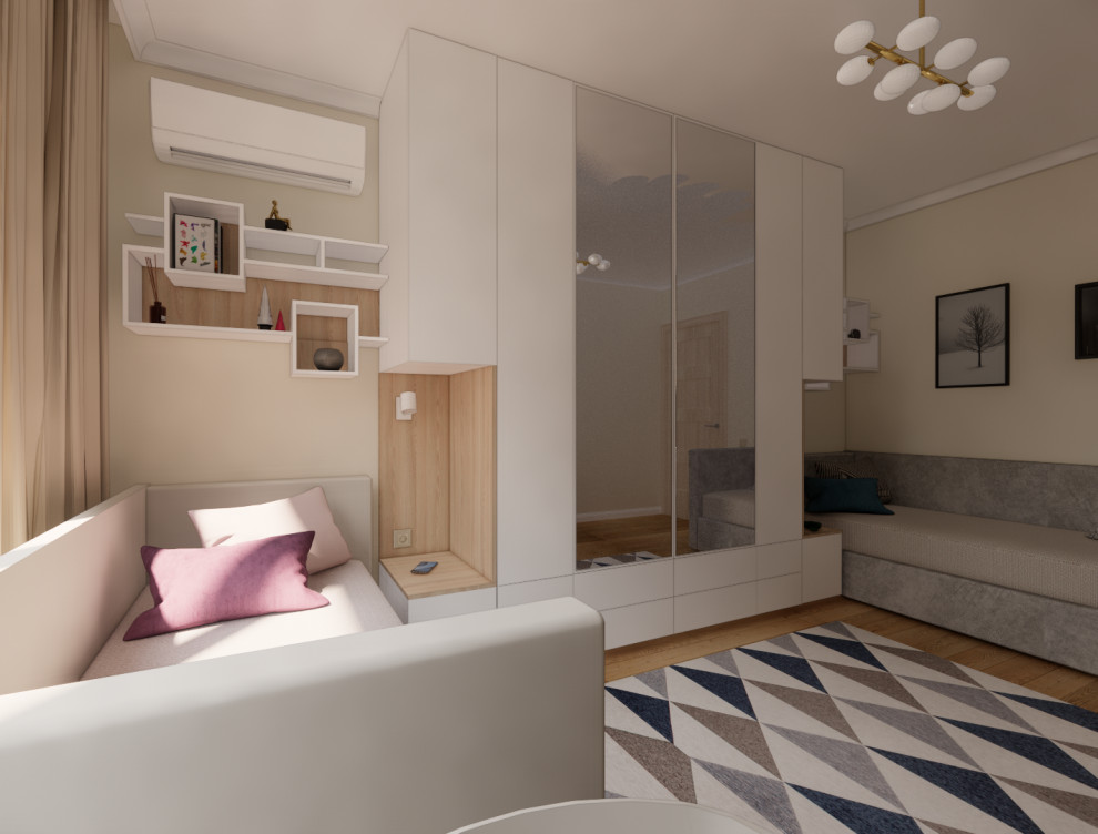 Проект спальни комнаты и детской в г.Мытищи