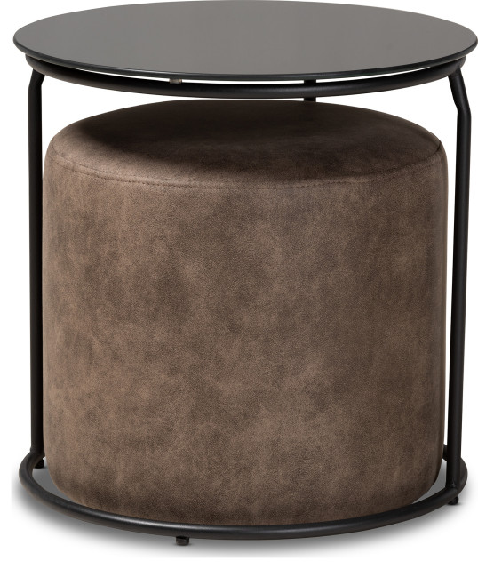 Kira with Nesting Table and Ottoman Set Transitional Side Tables