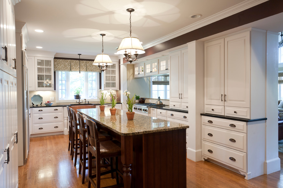 New kitchen in existing home enlarged with addition