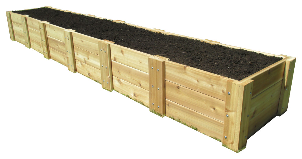 Infinite Cedar Deep Root Cedar Raised Bed Garden Kit, 2 ft. x 12 ft. x