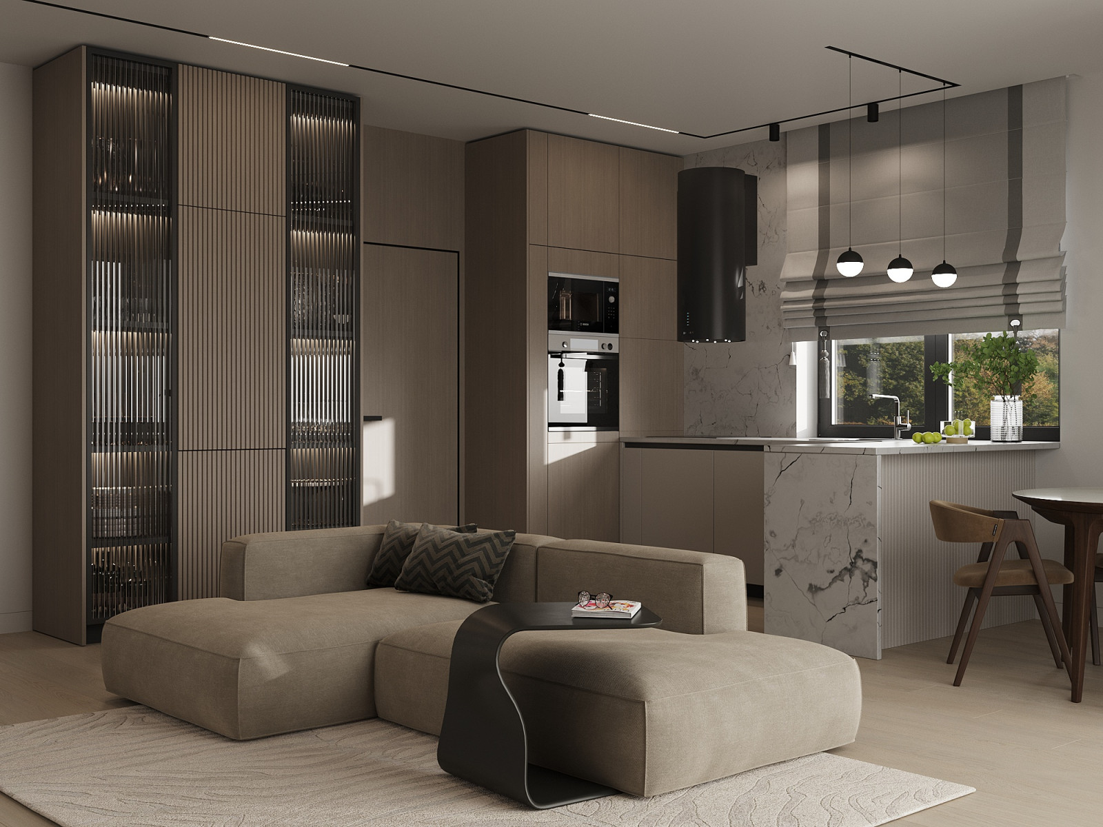 Кухня-гостиная в частном доме