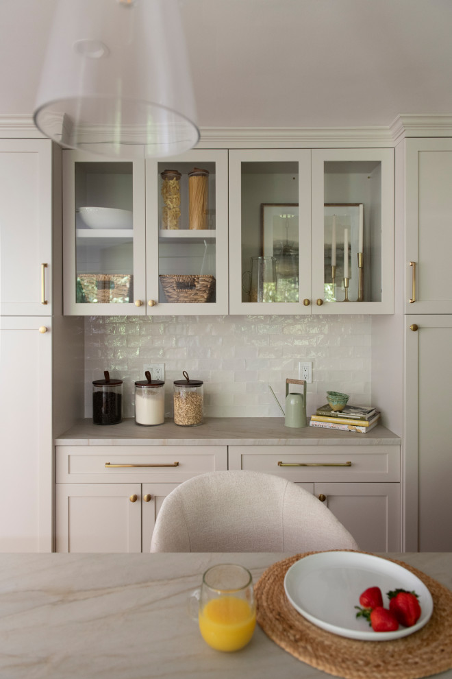 Inspiration for a transitional home design remodel in Boston