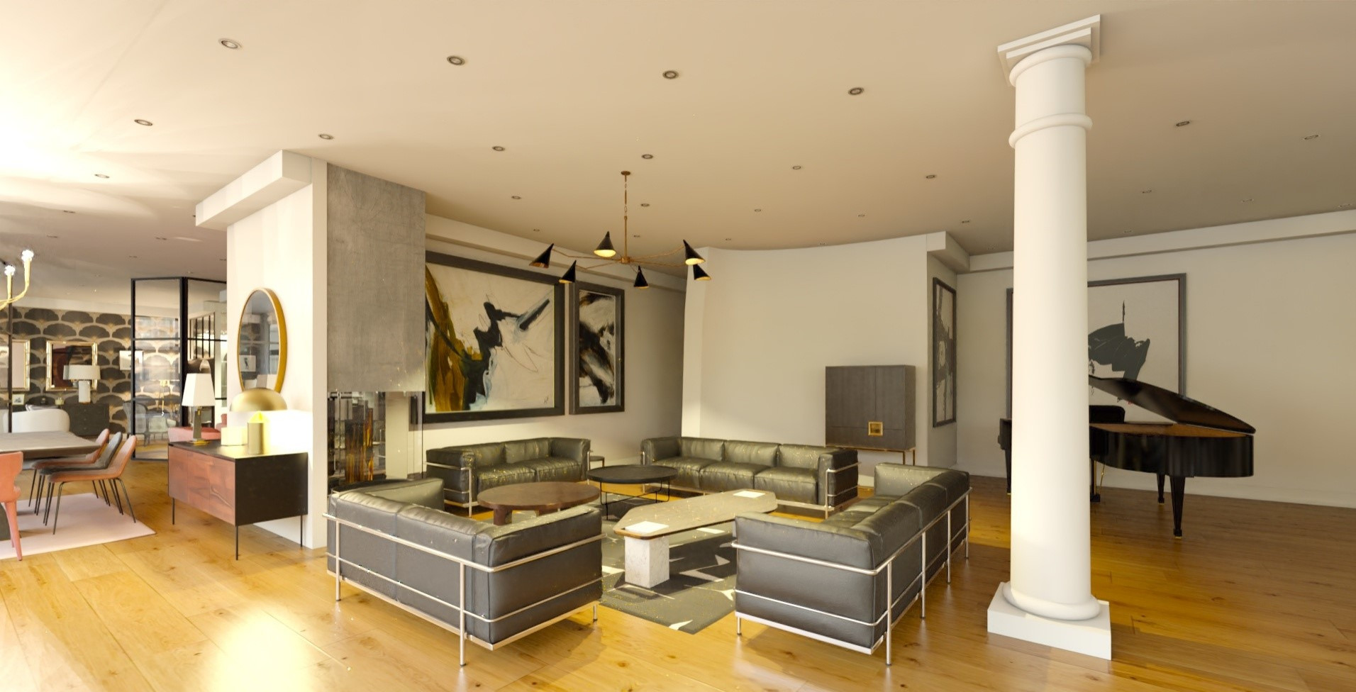 Loft dans un immeuble d'affaires réhabilité.