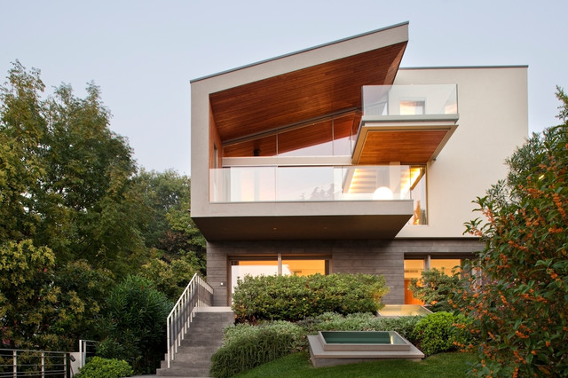 Villa PS al lago contemporary-fasad