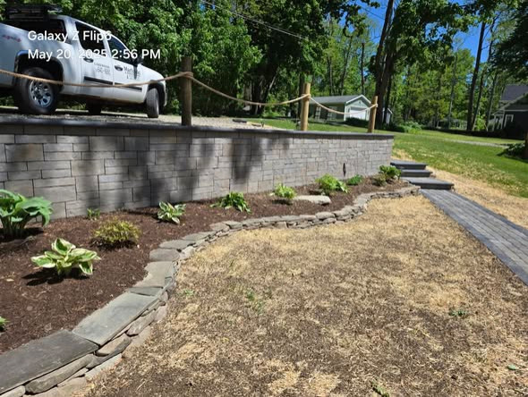 DeWittville Retaining wall & parking