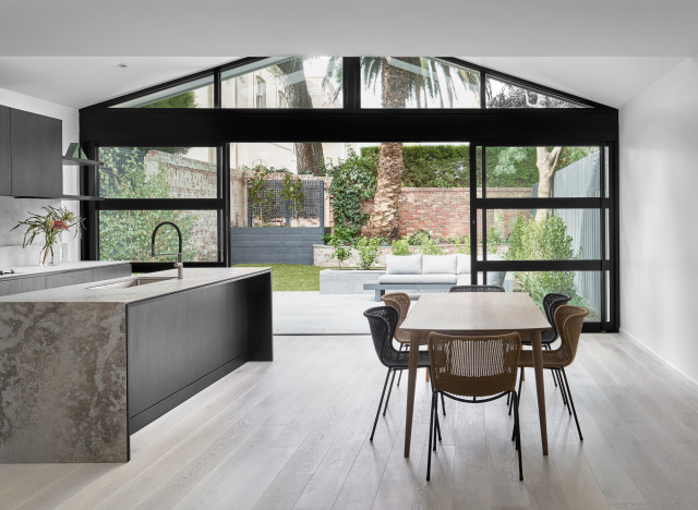 Open Plan Kitchen & Dining trendy-spisestue