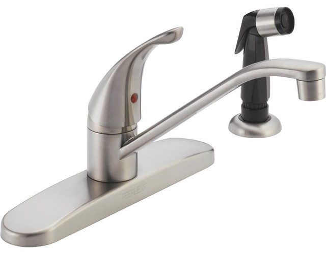 Delta Faucet 1 Handle Stainless Steel Kit With Sprayer P115lf Ss